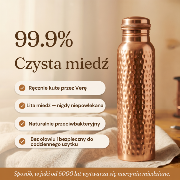 Butelka na wodę Nikola z czystej miedzi