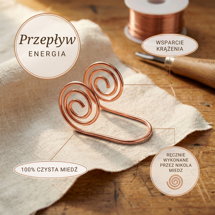 Miedź Ręczna Spiralna Nikola