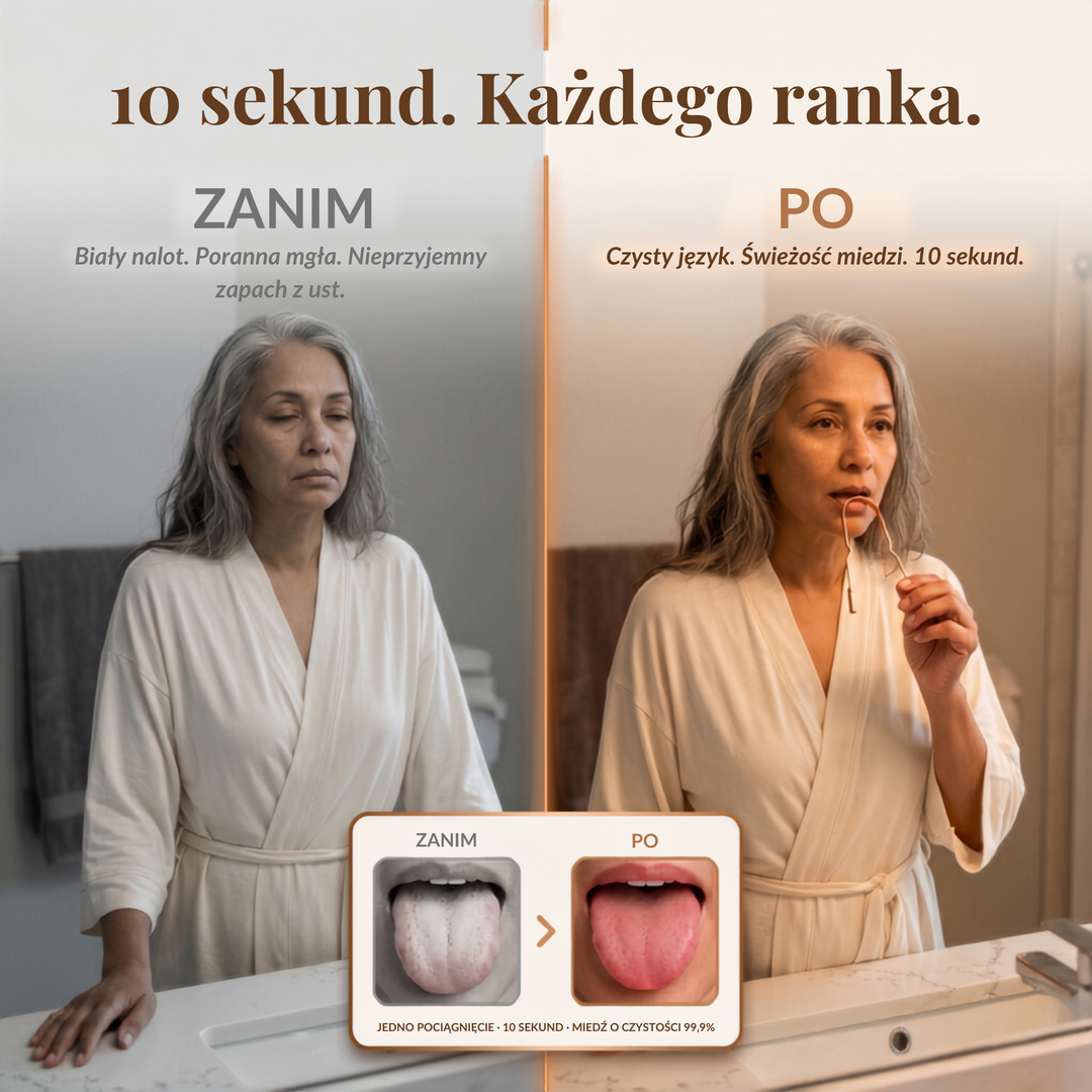 Czysty Miedziany Skrobak do Języka