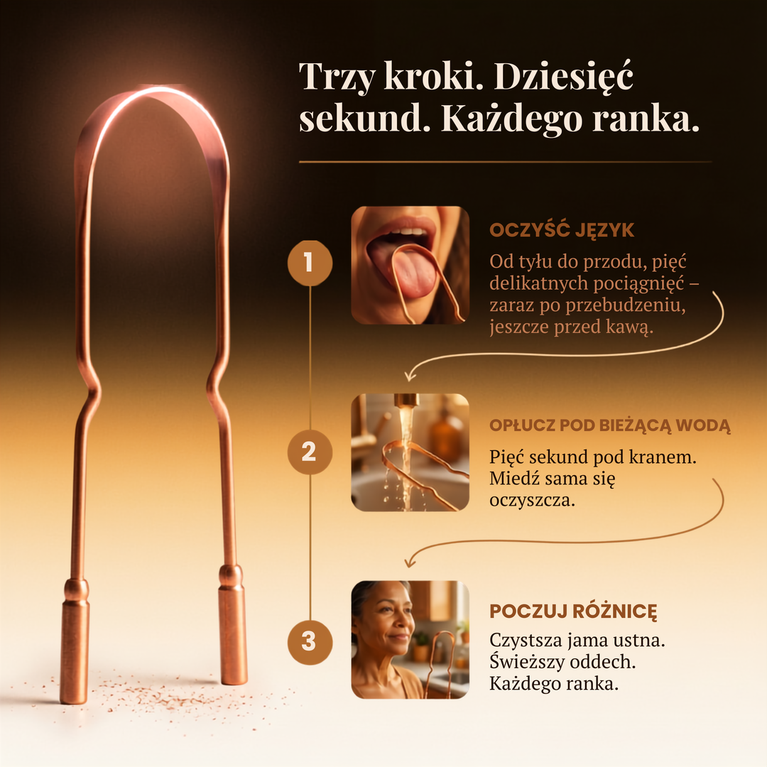 Czysty Miedziany Skrobak do Języka
