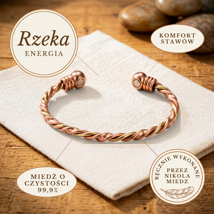 Fluss-Kupferarmband Nikola